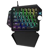 Mobestech Teclado Para Juegos Teclado Electrónico Teclado De Una Mano Teclado Numérico Externo Para Laptop Teclado De Computadora Llevado Ordenador Portátil Abdominales Condujo