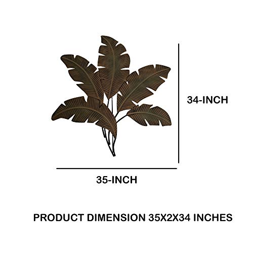 Benzara Bm07982 Metal Wall Décor/Palm Leave, Lime Green And Brown #TOP2