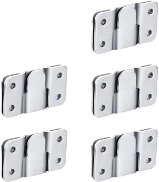 10pcs Flush Mount Bracket Interlock Hanging Buckle Furniture Connector Wall Picture Frame Hanger Display Photo Frames Hooks(S Iron Plating)