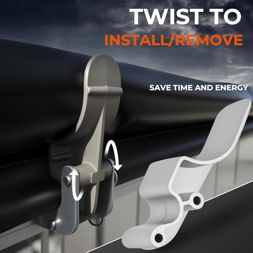 Heavy-Duty Aluminum Tarp Lock System - 6 Pack Easy-Off Truck Tarp Clamps with 12 Reinforced Pins 1705775-1 by QBselecar - Image 2