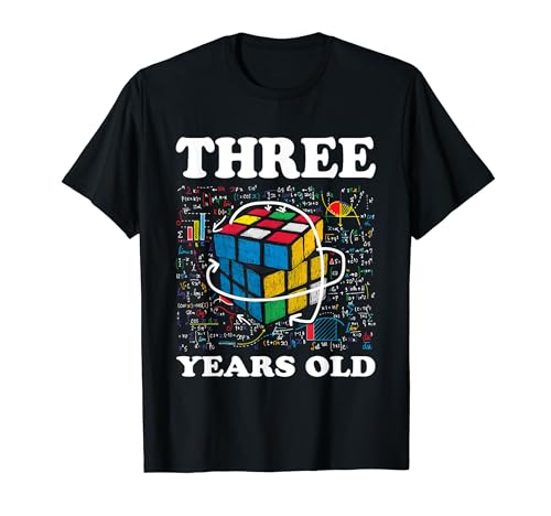 Competitive Speed Cubing 3 Years Old Birthday for Boy Girl T-Shirt