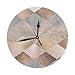 Produktbild Uliykon Kupfer und Blush Rose Gold Marmor Argyle Serviertablett Wanduhr leise & nicht tickend Quarzuhr PVC für Zuhause Büro Schule Deko rund 24,9 cm