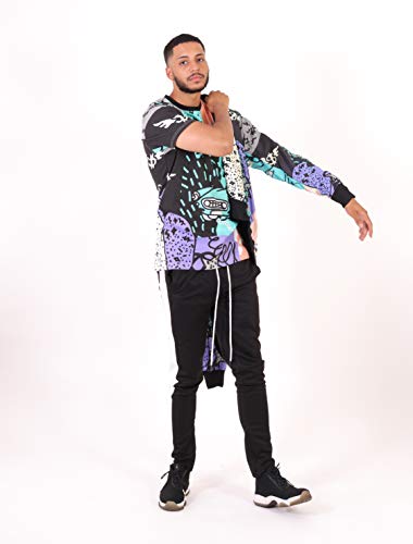 Image of Screenshotbrand Lightweight Hooded Water Resistant Windbreaker - Zip-up Fashion Map Print Rain Jacket