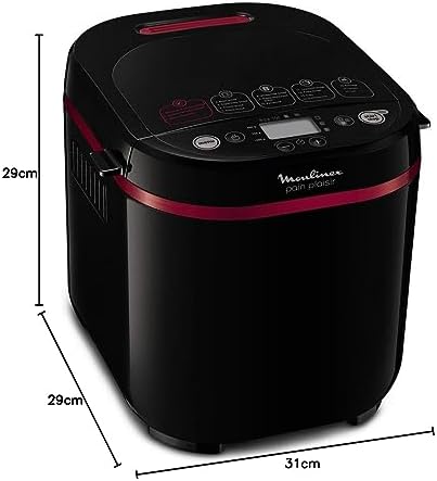 Bild 2 - Moulinex Brotbackautomat Programme Kunststoff 31 x 29 x 29 cm Schwarz/Purpur