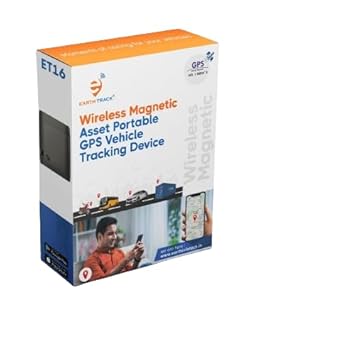 Earthtrack 10000mAh Wireless GPS Tracker ET16 for Car, Kids School Bag, Family Vehicles, Scooty or Anything with 1 Year Sim Card + (Android & iOS) App