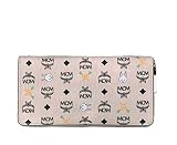 MCM Women's Beige Visetos Coated Canvas Zip Around Rabbit Wallet myl9sxl67ig001