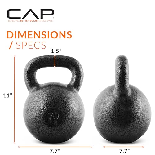 Image of CAP Barbell Cast Iron Kettlebell - Singles and Sets, Multiple Weight Choices
