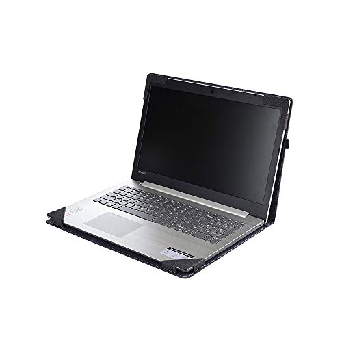 Honeymoon Compatible with Lenovo IdeaPad 330-15/320-15/310-15Case 15.6 Inch,PU Leather Hard Shell Case Cover for IdeaPad 520-15 Laptop 15",Black