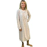 Camicia da notte in puro cotone caldo con manica a raglan e carrè per una vestibilità comoda