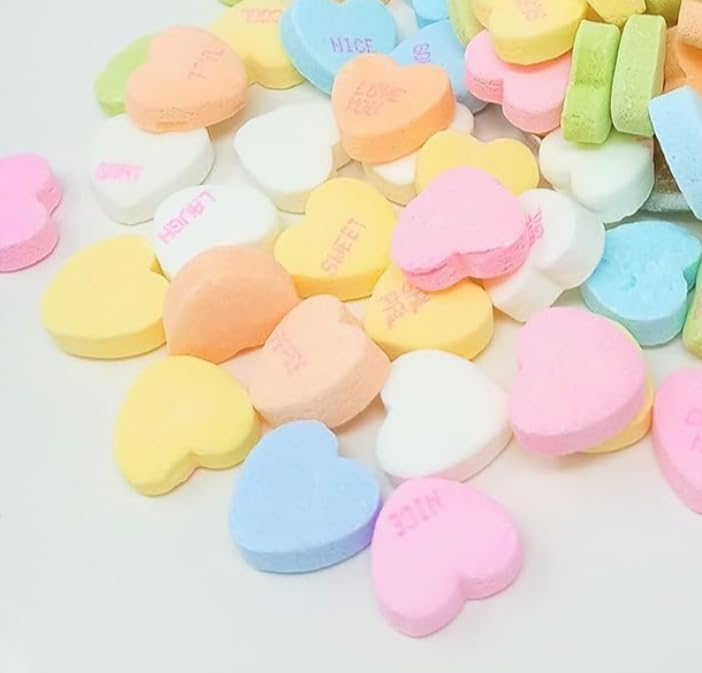 Tiny Conversation Hearts Valentine's Day Hard Candy Bulk Quantities 42 Ounces - Includes Bonus Valentine Buttermints
