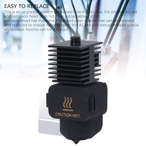 banapoy Hotend-Montagesatz, Labs Hotend-Extruder-Ersatz mit Abnehmbarer 0,2-mm- oder 0,4-mm-Düse aus Gehärtetem Stahl, für A1 oder A1 Mini 3D-Drucker (0,2 mm)
