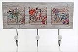 Porte Manteau mural Vélo - Romantique - Campagne, 3 crochets