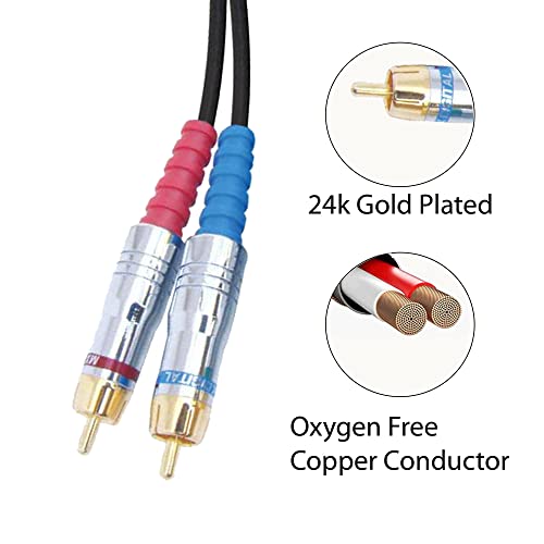 Image of MX RCA Cable 2RCA Male to 2RCA Stereo Audio Cable Gold Plated Adapter Dual Shielded for Home Theater Amplifier Hi-Fi System Car Sound Speaker PARENT (2 rca male to 2 rca male, 1.5M)