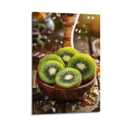 Poster mural kiwi pour masquer un mur vide avec art suspendu 50x75 cm