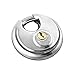 QWORK Disc Locks, 2 Pack Heavy Duty Steel Keyed Different Padlock Disc Storage Locks for Storage Unit, 3/8