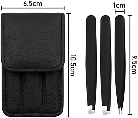 Pinkiou 3Pcs Professional Tweezer for Facial Hair Women & Men Stainless Steel Precision Tweezers for Ingrown Hair Tweezers for Men & Women