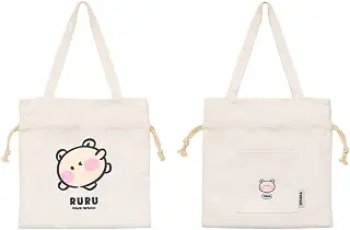 [株式会社ソロモン商事] TRUZ minini ひも付きエコバッグ STRING ECO BAG 巾着 エコバッグ サブバッグ トートバッグ おしゃれ キャラクター (RURU)