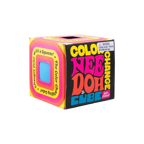 Schylling Needoh Color Change Cube - Sensory Squeeze Toy - Colors May Vary