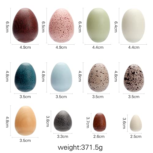 Wooden Eggs Wood Fake Play Eggs For Toddlers Pretend Easter Egg Decor For Play Kitchen Artificial Decorative Eggs For Crafts Toy Food (12Pcs) #TOP5