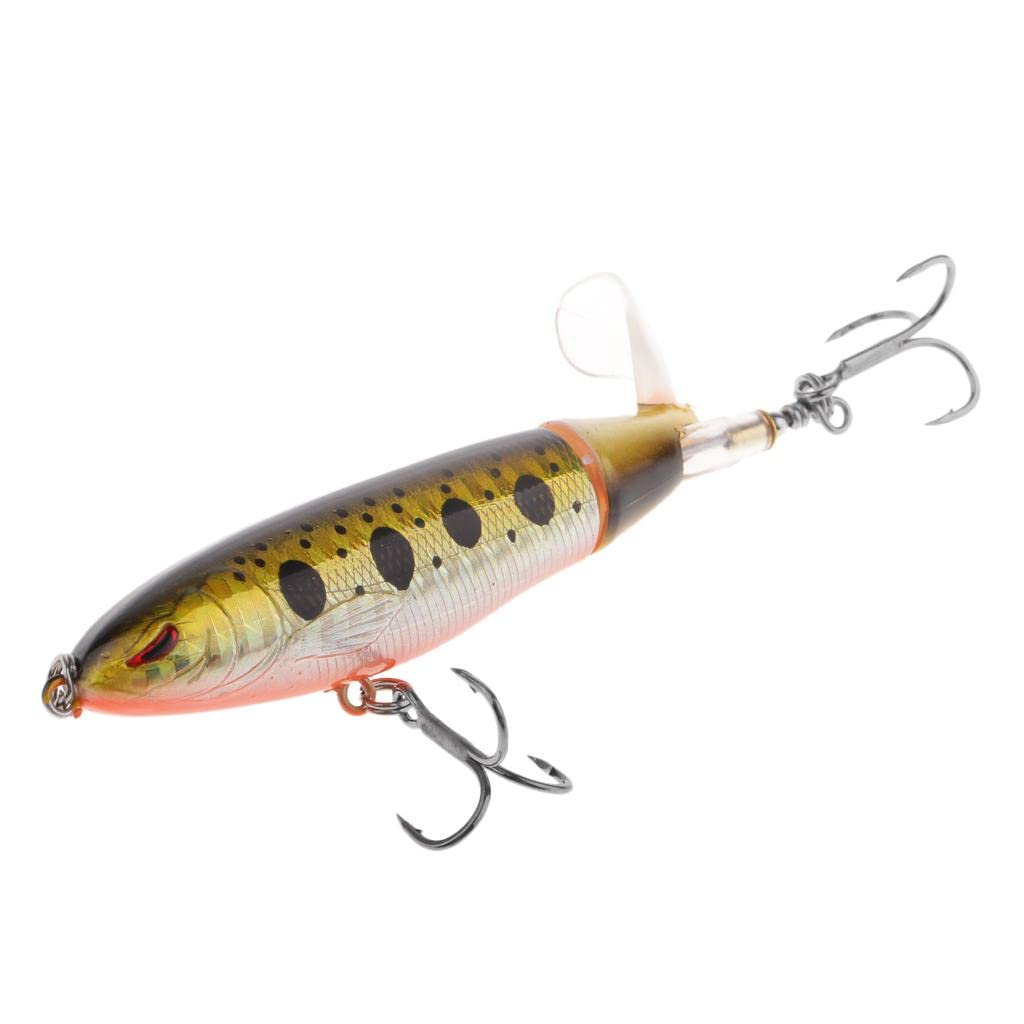 LOOM TREE® Plopper Whopper 10cm 13.2g Topwater Lure for Carp Sea Bass Fishing Lures Artificial Hard Baits Soft Rotating Flexible Tail Fishing Tackle Bait | Authentic Collector's Piece |
