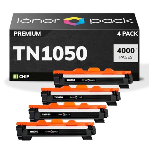 TONER PACK TN1050 Cartuchos de Tóner Compatible para Brother DCP-1510 HL-1110 HL-1210W HL-1212W DCP-1510 DCP-1610W DCP-1612W MFC-1810 MFC-1910W (4 Unidades)