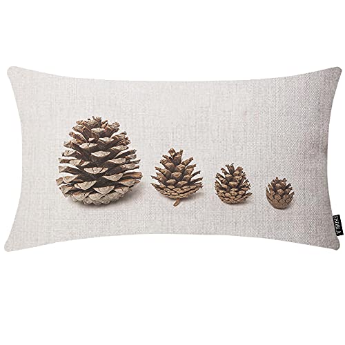 EKOBLA Pine Cones Rectangle Pillow Covers Pine Cone...