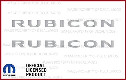 Decal Mods Rubicon Hood Decals Stickers Fits Jeep Wrangler Rubicon Jk & Tj (1997-2018) Set Of 2 [Metallic Silver] Sj4T6 #TOP3