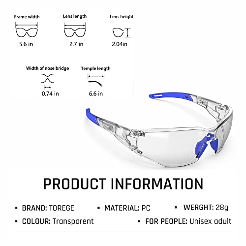 Woolike Safety Glasses For Men And Women;Scratch Resistant With Lightweight Work Clear Anti-Fog Shooting Lens Uv Eye Protection Z87 #TOP3