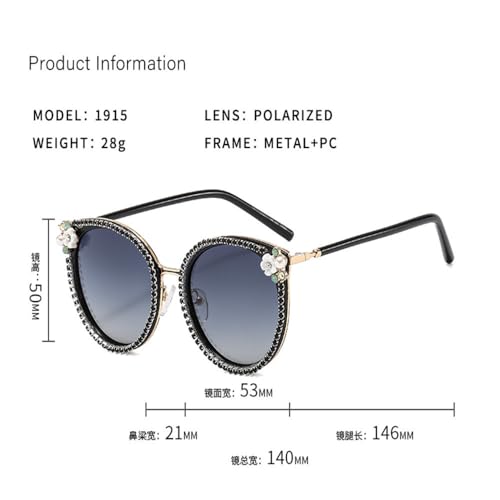 Trendy 2024 Neue Vintage Cat Eye Runde Sonnenbrille Damenversion Metall Randlos Gradient Sonnenbrillen Shades UV400
