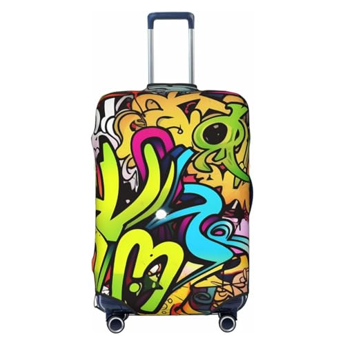 Graffiti Drawing Luggage Cover for Suitcase Tsa Approved, Washable Suitcase Protector Fits 18-32 Inch Anti-scratch Suitcase Cover Carry on Luggage Sleeve Travel Baggage Cover