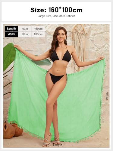 Image of QIANXIZHAN Women's Swimsuit Cover Up,Beach Sarong Wrap Bottom Coverup