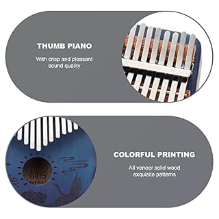 BIENKA 1 Set Pouce Piano Portable Kalimba Doigt Piano Professionnel Kalimba Bleu Piano - Les Beatles, Paul McCartney, John Lennon, RIngo Starr, George Harrison BIENKA 1 Set Pouce Piano Portable Kalimba Doigt Piano Professionnel Kalimba Bleu Piano – Image 3