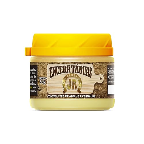 Encera Tábuas JR - 60g - Cera de Abelha e Carnaúba para Selar Tábuas de Corte