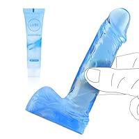 Schöne Farbe - Das Aussehen dieser 12cm anal echten Dildo ist durchscheinend blau, anders als die vorherige blaue Farbe, wird dieser Dildo geben Ihnen ein auffälliges Gefühl, und ich glaube, Sie werden langsam in der Liebe mit diesem Kerl fallen! Der...