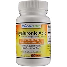 Wonder Laboratories 120 mg Hyaluronic Acid Rooster Comb Extract, Made from Injuv Rooster Comb Extract 90
