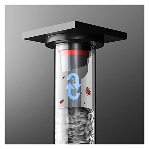 Siphon de sol anti-odeurs noir 10x10 pour douche et balcon