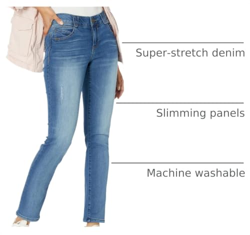 Image of Democracy Women's Petite Ab Solution Straight Leg Jean