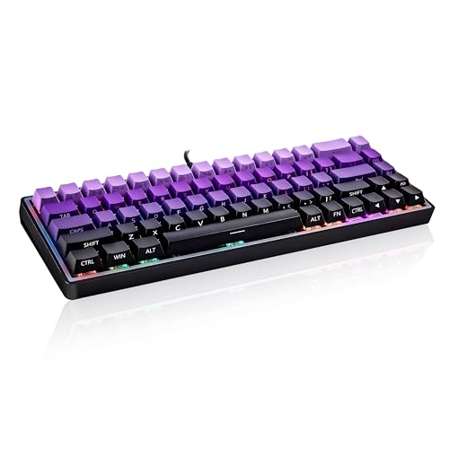 Taramico Mechanical Gaming Keyboard 65% Wired, Magnetic Switch Hot Swappable RGB Backlit, 68-Key Compact Mini Keyboard with Blue Switch, Detachable USB-C Cable for PC Mac Gamer