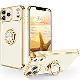 SouliGo Funda para iPhone 17 Pro Max, iPhone 17 Pro Max, funda fina de silicona TPU suave con anillo de 360 grados, soporte estable, resistente a los arañazos, funda para iPhone 17 Pro Max, color