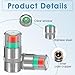MBAIYO 12Pcs Car Tire Pressure Monitor Valve Stem Caps, 3 Color Eye Alert Tire Pressure Monitor Sensor Indicator 2.4Bar 36PSI Tire Pressure Monitoring Caps Universal for Most Vehicles