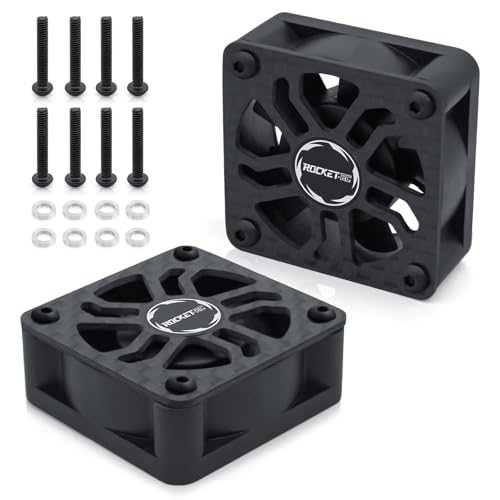 Surpass Hobby 2 Pack 30mm RC Cooling Fans,27000 High RPM RC Car Motor Fan for 1-8 1-10 RC Car Truck Truggy (Without Motor Heatsink) Black