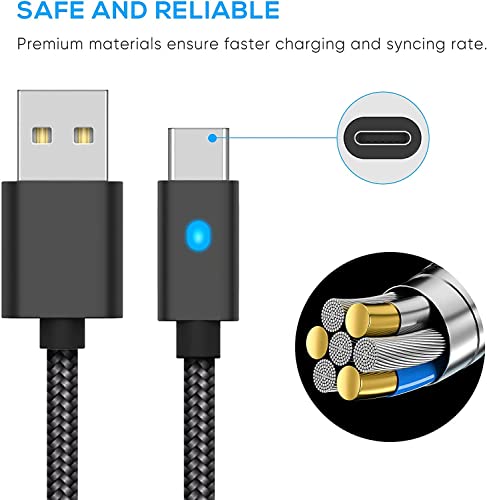 Image of TCOS TECH PS5 Controller Charging Cable USB Type C Cable 3 Meter 3 M /10 Ft Controller USB Cable Extra Long Type C USB Fast Charging Cord for Playstaion 5 PS5, Xbox Series X /S, Android Phones - Black