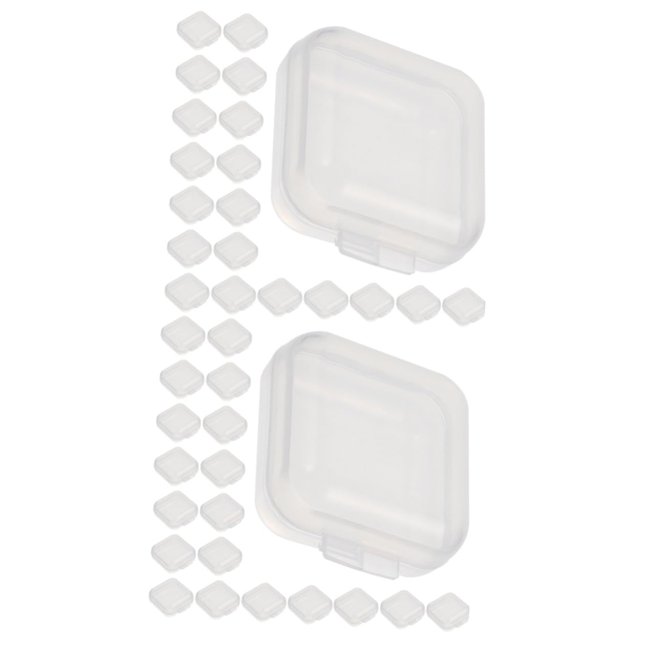 Boîte de rangement pour boucles d'oreilles Lurrose en plastique léger de 100 pièces