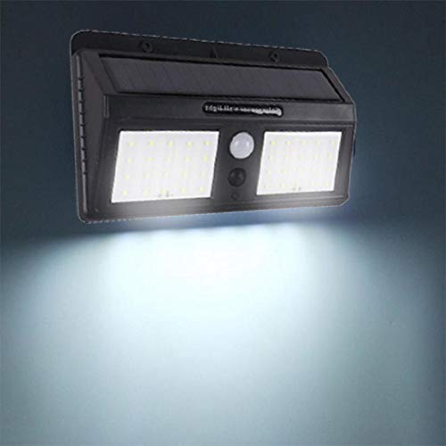 Luminaria Refletor Solar 40 Leds Sensor Jardim Corredores Noite garagem duplo