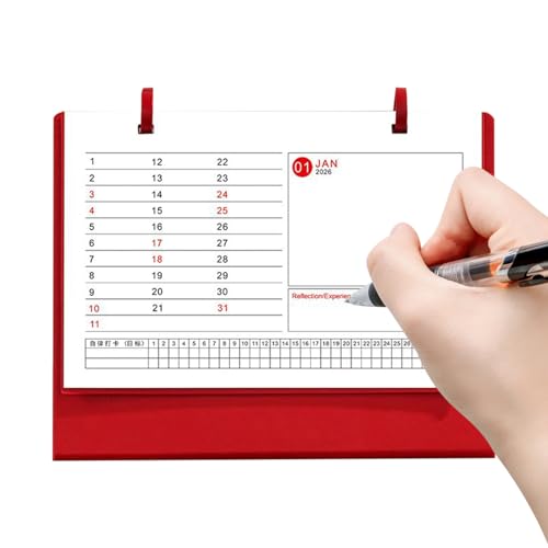 Calendrier de de l'année cheval – Fournitures de planification 12 mois 2026 8 x 6 pouces | Calendrier de Festival printemps, pour le, la maison, l'hôtel, l'école, planifi