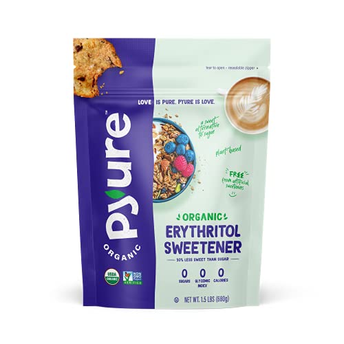 Pyure Organic Erythritol Granulated Sweetener, Sugar Substitute, Granular, 24 Ounce Pyure Organic Erythritol Granulated Sweetener, Sugar Substitute, Granular, 24 Ounce