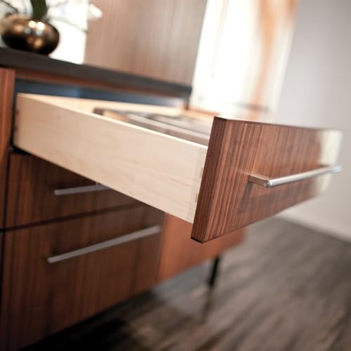 Blum Tandem Plus BLUMOTION Concealed Undermount Drawer Runner Kit, 18-Inch, Full Extension, Soft-Close, Steel, 100 lb. Load Capacity for Wood Drawers