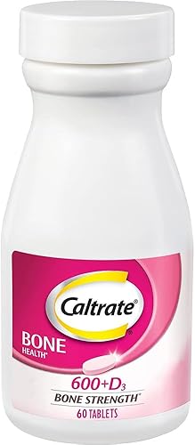 Caltrate 600 Plus D3 Tabletas de suplemento de calcio y vitamina D, suplementos de salud ósea para adultos, 60 unidades
