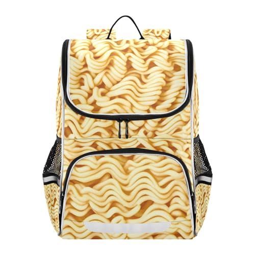 Ramen Noodles School Backpack For Girls Boys Elementary Bookbag With Reflective Strips
