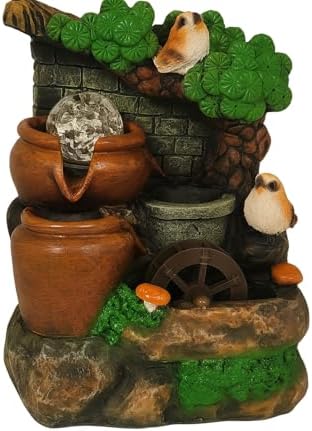 Fonte De Agua Decorativa Cascata Pássaros